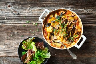 Kartoffel Pilz Gratin